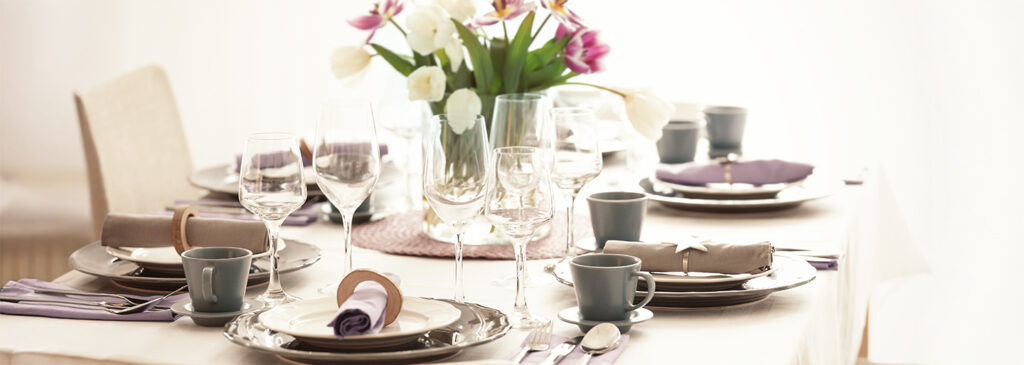 Luxury villa dining table